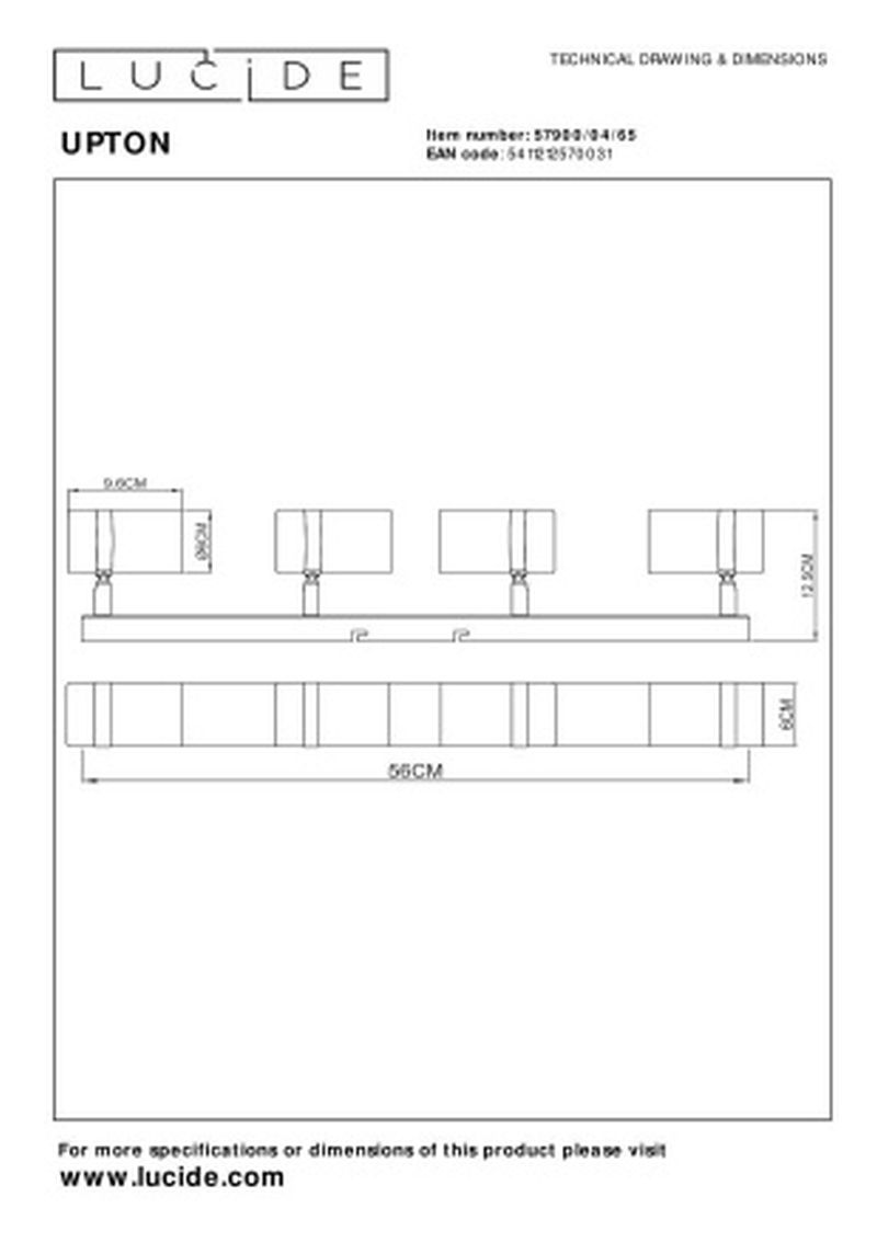 Lucide UPTON - Stropné bodové svietidlo - 4xGU10 - Smoke Grey